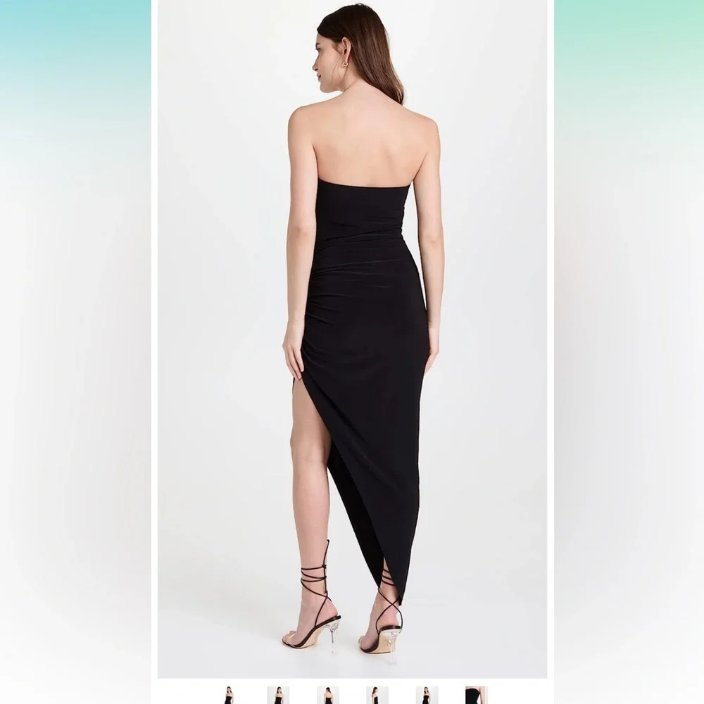 Norma Kamali Women's Strapless Side Drape Gown Size M/38 - Picture 3 of 6